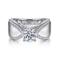 Zoella - 14K White Gold Round Diamond Engagement Ring