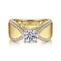 Zoella - 14K Yellow Gold Round Diamond Engagement Ring