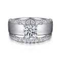 Milene - 14K White Gold Round Diamond Engagement Ring