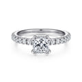 Alina - Platinum Hidden Halo Diamond Engagement Ring