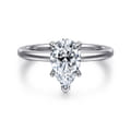 Ali - 14K White Gold Pear Shape Diamond Engagement Ring
