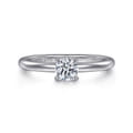 Ali - 14K White Gold Round Diamond Engagement Ring