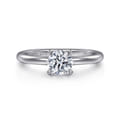 Ali - 14K White Gold Round Diamond Engagement Ring