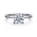 Ali - 14K White Gold Round Diamond Engagement Ring