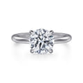 Ali - 14K White Gold Round Diamond Engagement Ring