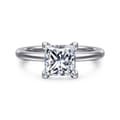 Ali - 14K White Gold Princess Cut Diamond Engagement Ring
