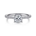 Hart - 14K White Gold Cushion Hidden Halo Diamond Engagement Ring