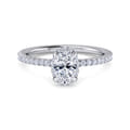 Hart - 14K White Gold Hidden Halo Oval Diamond Engagement Ring