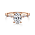 Hart - 14K Rose Gold Hidden Halo Oval Diamond Engagement Ring