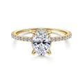 Hart - 14K Yellow Gold Hidden Halo Oval Diamond Engagement Ring