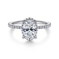 Hart - Platinum Hidden Halo Oval Diamond Engagement Ring