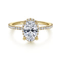 Hart - 14K Yellow Gold Hidden Halo Oval Diamond Engagement Ring