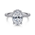 Hart - Platinum Hidden Halo Oval Diamond Engagement Ring