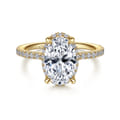 Hart - 14K Yellow Gold Hidden Halo Oval Diamond Engagement Ring