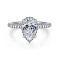 Hart - 14K White Gold Hidden Halo Pear Shape Diamond Engagement Ring