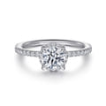 Hart - 14K White Gold Hidden Halo Diamond Engagement Ring