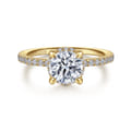 Hart - 14K Yellow Gold Hidden Halo Round Diamond Engagement Ring