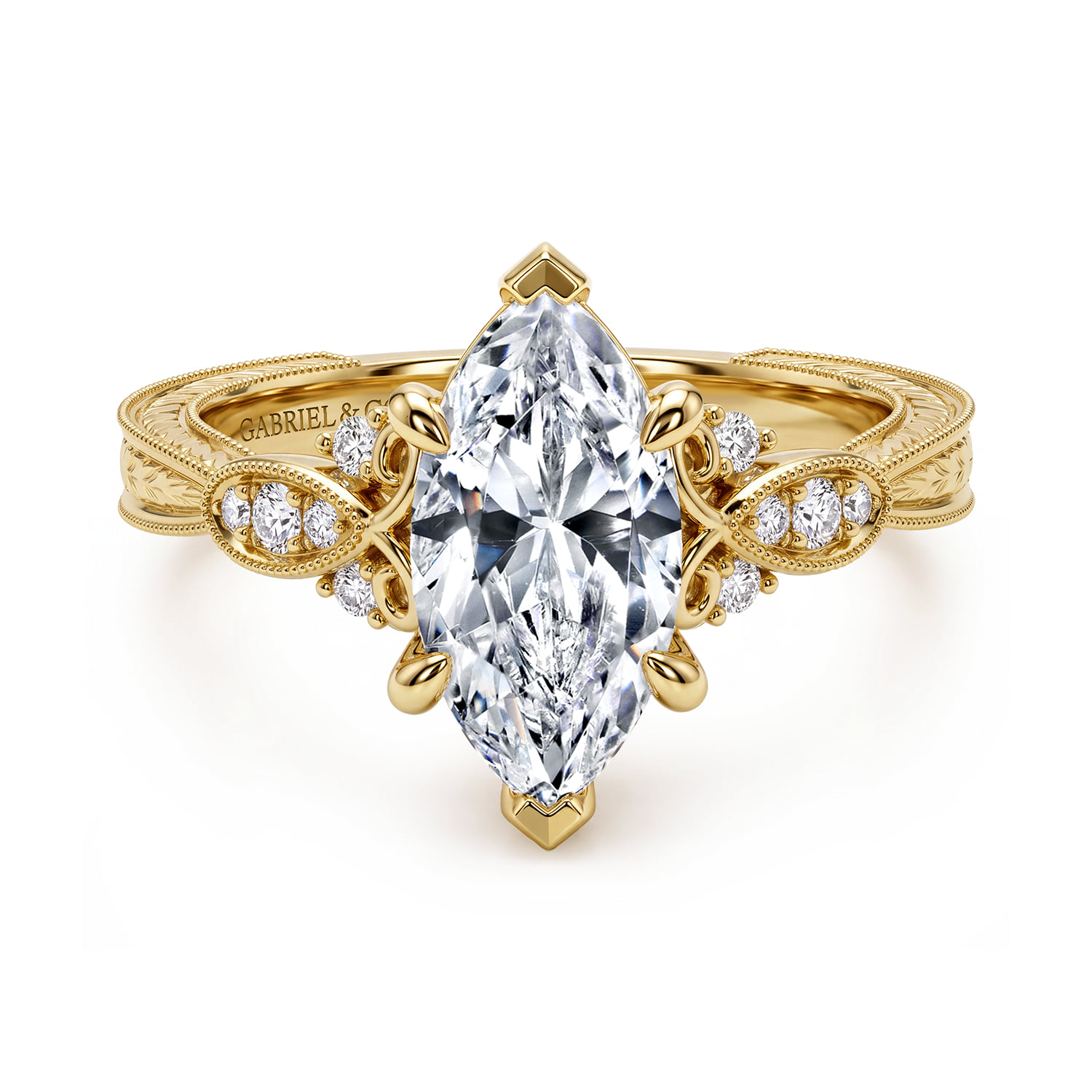 Vintage Inspired Diamond Engagement Ring
