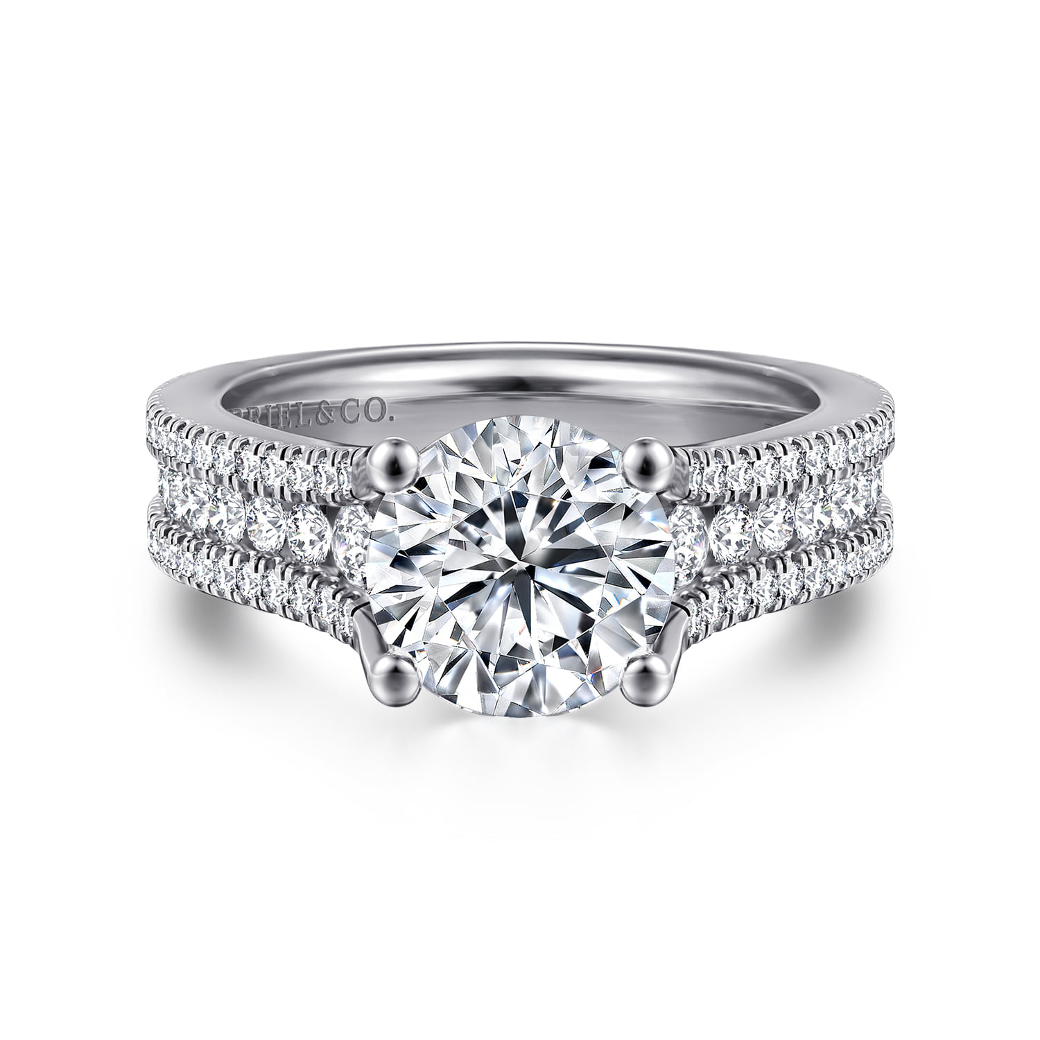 Diamond Channel Set Engagement Ring