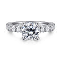 Brosnan - 14K White Gold Round Diamond Engagement Ring