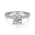Brosnan - 14K White Gold Round Diamond Engagement Ring