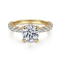 Brosnan - 14K Yellow Gold Round Diamond Engagement Ring