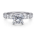 Brosnan - 14K White Gold Princess Cut Diamond Engagement Ring