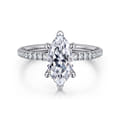 Noa - 14K White Gold Marquise Shape Diamond Engagement Ring