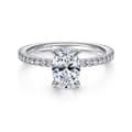 Noa - Platinum Oval Diamond Engagement Ring