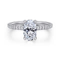 Noa - 14K White Gold Oval Diamond Engagement Ring