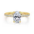 Noa - 14K Yellow Gold Oval Diamond Engagement Ring