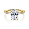 Noa - 14K Yellow Gold Oval Diamond Engagement Ring