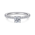 Noa - 14K White Gold Round Diamond Engagement Ring