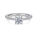 Noa - 14K White Gold Round Diamond Engagement Ring