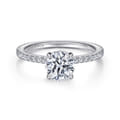 Noa - 14K White Gold Round Diamond Engagement Ring