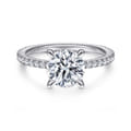 Noa - 14K White Gold Round Diamond Engagement Ring