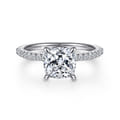 Amata - 14K White Gold Cushion Cut Diamond Engagement Ring