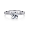 Amata - 14K White Gold Round Diamond Engagement Ring