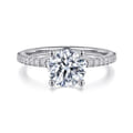 Amata - 14K White Gold Round Diamond Engagement Ring