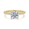 Amata - 14K Yellow Gold Diamond Engagement Ring with 14K Yellow Gold Head