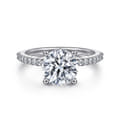 Amata - Platinum Round Diamond Engagement Ring