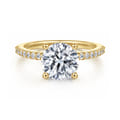 Amata - 14K Yellow Gold Diamond Engagement Ring with 14K Yellow Gold Head