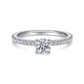 Stefanie - 14K White Gold Round Diamond Engagement Ring