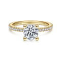 Stefanie - 14K Yellow Gold Round Diamond Engagement Ring