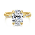 Campana - 14K Yellow Gold Oval Diamond Engagement Ring