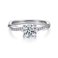 Campana - 14K White Gold Round Diamond Engagement Ring