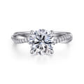 Campana - 14K White Gold Round Diamond Engagement Ring