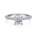 Ulani - 14K White Gold Round Diamond Engagement Ring