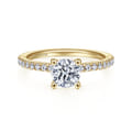 Ulani - 14K Yellow Gold Round Diamond Engagement Ring