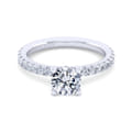 Ulani - 14K White Gold Round Diamond Engagement Ring
